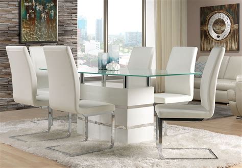 Amusing Leather Dining Room Chairs | Minimalist dining room, White leather dining chairs ...