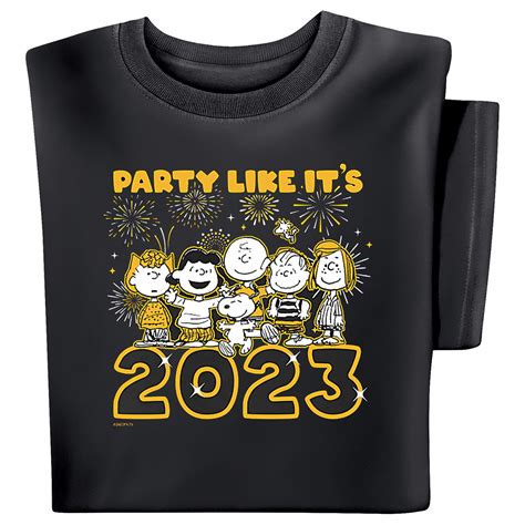 Peanuts Party Like It's 2023 Short Sleeve Tee | Collections Etc.