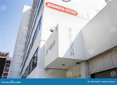 Skybar at the Mondrian Hotel Editorial Stock Photo - Image of elevator ...