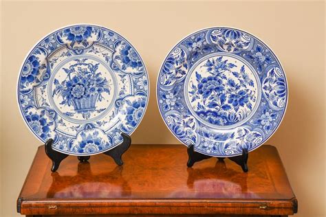 Companies Estate Sales - Two (2) Hand Painted Delft Plates