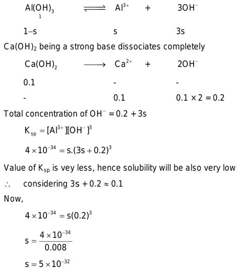 What Is The Solubility Of `Al(OH)_(3)`, (`K_(sp)=10^(-33)`), 54% OFF