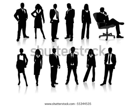 Business People Silhouettes Stock Vector (Royalty Free) 55344535