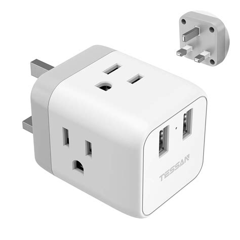 Buy TESSAN US to UK Plug Adapter, Type G UK Travel Plug Adapter ...