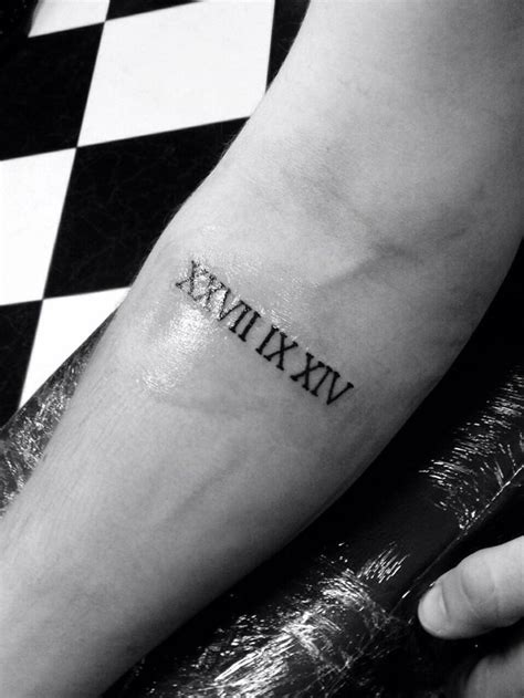 XXVII IX XIV tattoo with roman numerals - tattoo - #with # roman # ..., #initialtattooonmen ...