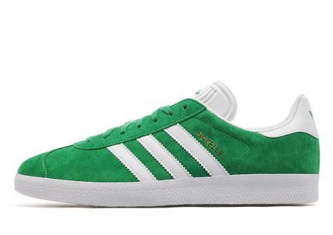 adidas Originals Rubber Gazelle Suede Trainers in /g/r/e/e/n/ /w/h/i/t ...