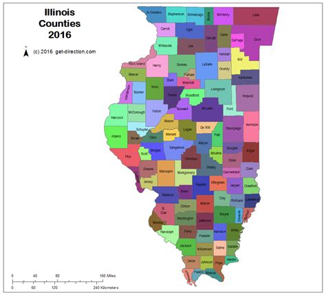 Map of Illinois Counties