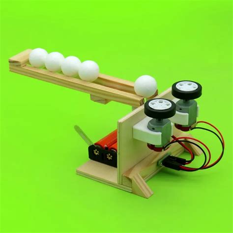 DIY Small Ball Launcher Material Set Electric Model Assembly Toy Educational Funny Kids Children ...