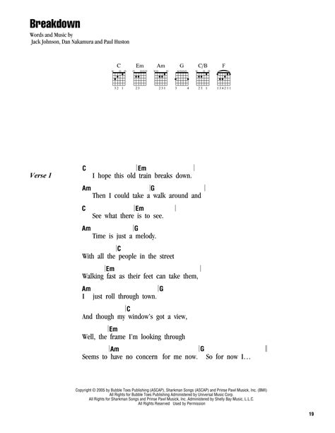 Breakdown by Jack Johnson - Guitar Chords/Lyrics - Guitar Instructor