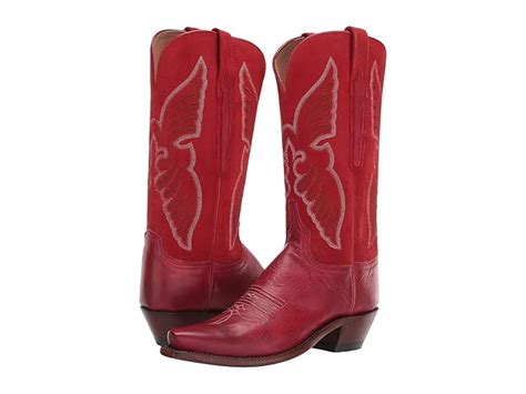 Lucchese Women's Evangeline Red Western Boots - Cowgirl Delight