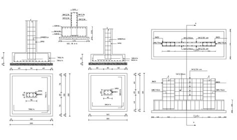 Free Download Structural Column Footing Design AutoCAD File - Cadbull