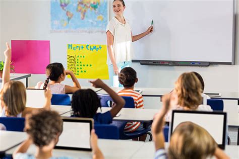 Teacher Pointing At Whiteboard Stock Photos, Pictures & Royalty-Free Images - iStock