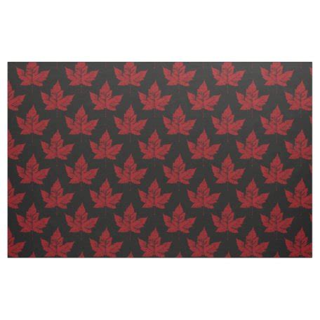 Patriotic CANADA FLAG Map Outline Fabric | Zazzle