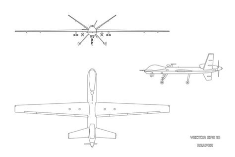 Air Force MQ-9A Reaper Vintage Aviation Blueprint Military Print | ubicaciondepersonas.cdmx.gob.mx