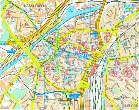 Duisburg city center map - Ontheworldmap.com