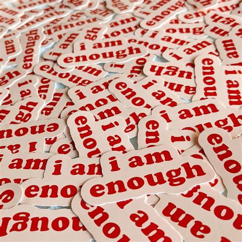 'I Am Enough' Vinyl Sticker – real skin club