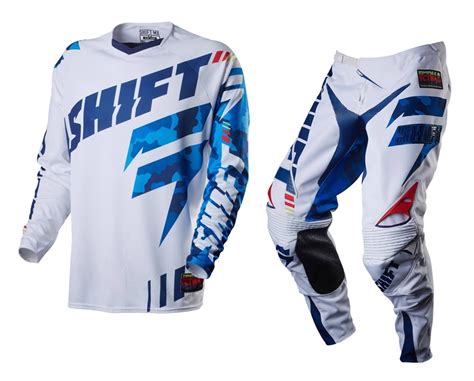 Shift Cheap MX 2014 Faction Camo Daytona Le Blue Motocross Dirt Bike Gear Set | eBay