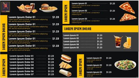 Free Menu Slide #24189 | 4912 Free PowerPoint Slides | SageFox Free PowerPoint Templates.