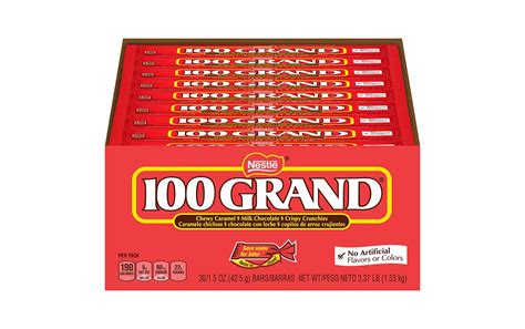 100 GRAND Chocolate Candy Bar, 1.5 oz, 36 Count | bestcandyshop