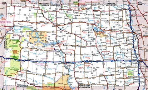 South Dakota Road Map - Printable Map Of North Dakota - Free Printable Maps