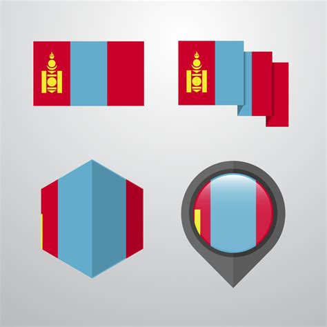 Mongolia flag design set vector 14208084 Vector Art at Vecteezy