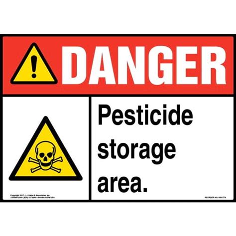 Danger: Pesticide Storage Area Sign with Icon - ANSI