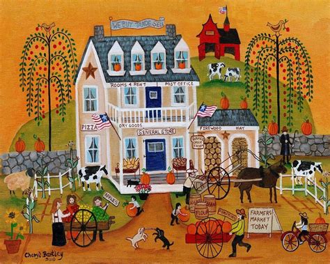 Cheryl Bartley Folk Art | American folk art, Folk art painting, Halloween folk art