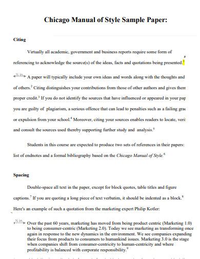 Chicago Citation - 16+ Examples, How to Write, PDF