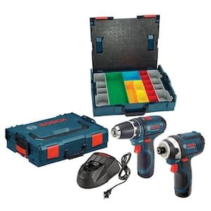 Bosch 12 Volt Lithium-Ion Cordless Combo Kit with Impact Driver and Drill/Driver and Hard Case ...