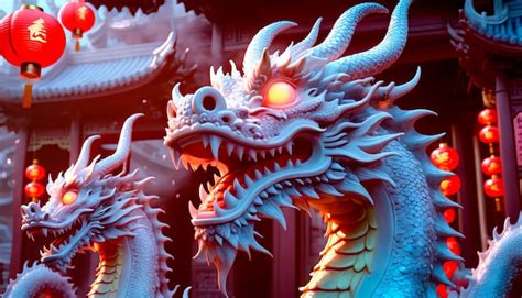 Premium AI Image | Beautiful fantasy dragon Year of the Dragon according to the eastern horoscope