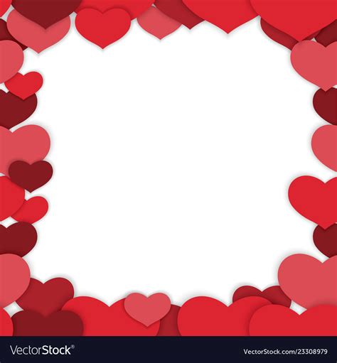 Valentines day seamless frame Royalty Free Vector Image