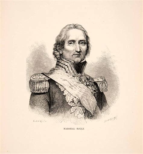 1881 Wood Engraving Marshal Soult Portrait Napoleon Military Royal Inf – Period Paper Historic ...