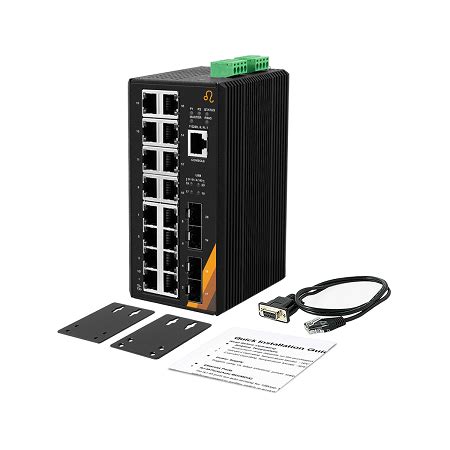 20-Port Industrial Gigabit Managed Ethernet Switch | 16 ETH + 4 SFP | Axis India