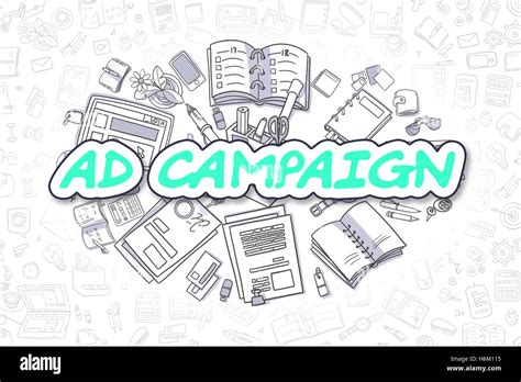 Ad Campaign - Cartoon Green Inscription. Business Concept Stock Photo ...