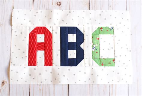 Alphabet Quilt Block Pattern ABC 5 Blocks - Etsy