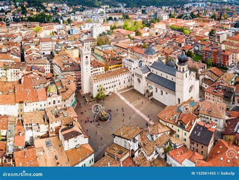 Duomo Di Trento Cathedral, Italy Stock Image - Image of aerial ...