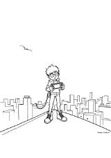 スコット・ピルグリム ぬりえ sketch template