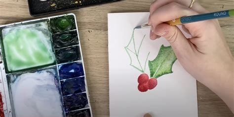 How to Watercolor Easy Holiday Cards