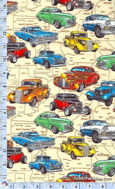 On the Road - Vintage Cars on US Map#2 by Dan Morris -BACK IN STOCK! - Transportation, Travel ...