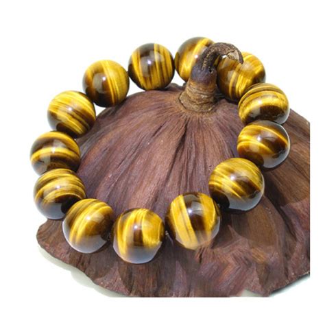 12mm Natural Yellow Tiger Eye Bracelet