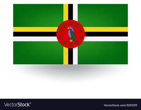 Dominica flag Royalty Free Vector Image - VectorStock