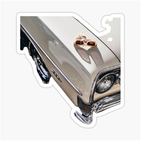 "Off-white Vintage Car" Sticker by TalkCheeky | Redbubble