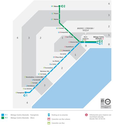 Malaga metro map - Ontheworldmap.com