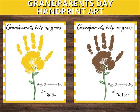 Grandparents day handprint art grandparents day keepsake daycare handprint art for grandparents ...