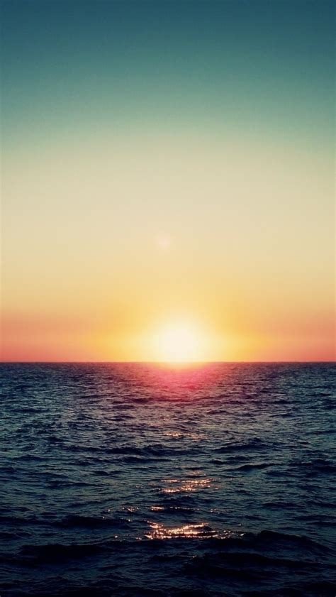 Sea Waves Sunset iPhone Wallpapers Free Download