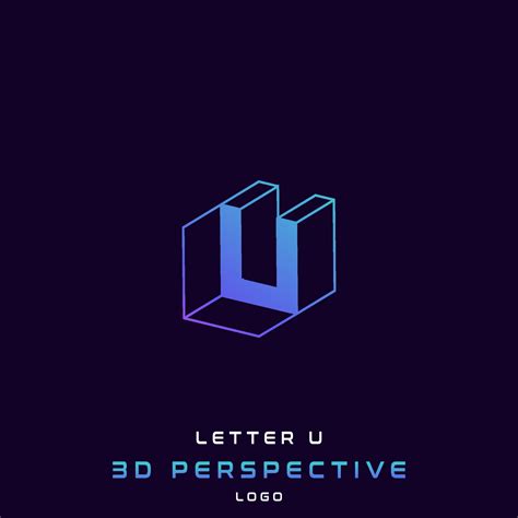 'U' INITIAL LOGO WITH 3D PERSPECTIVE 7400341 Vector Art at Vecteezy