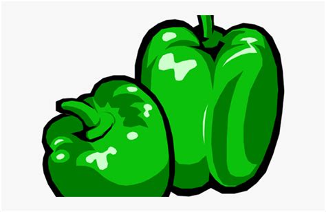 Pepper Clipart Green Pepper - Green Bell Pepper Clip Art, HD Png Download , Transparent Png ...