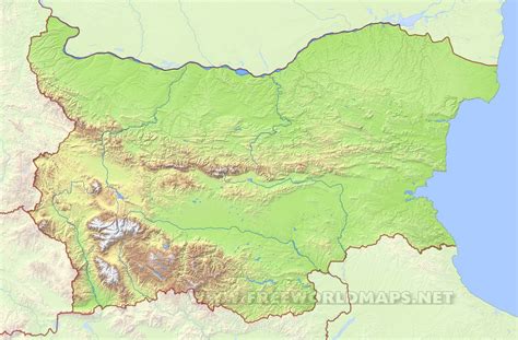 Bulgaria Physical Map