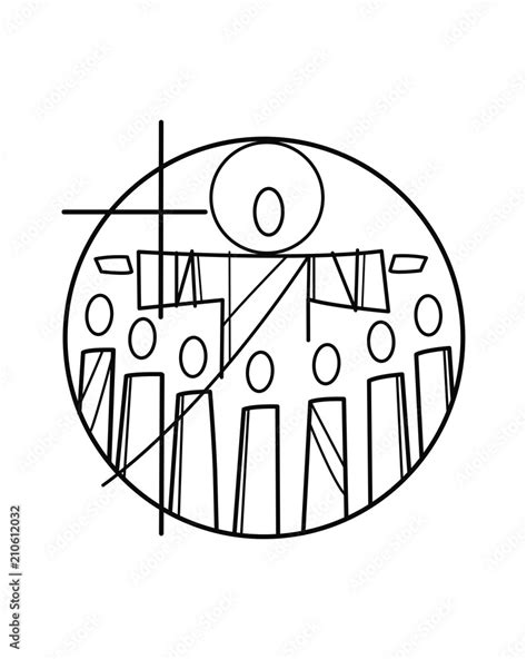 Jesus Christ and disciples symbol Stock Vector | Adobe Stock