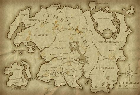 Political Map of Tamriel 4E193 - Revised | Elder scrolls map, Fantasy world map, Skyrim map