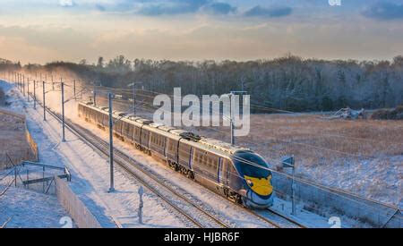 Southeastern high speed class 395 olympic javelin train waiting at St. Pancras station, London ...